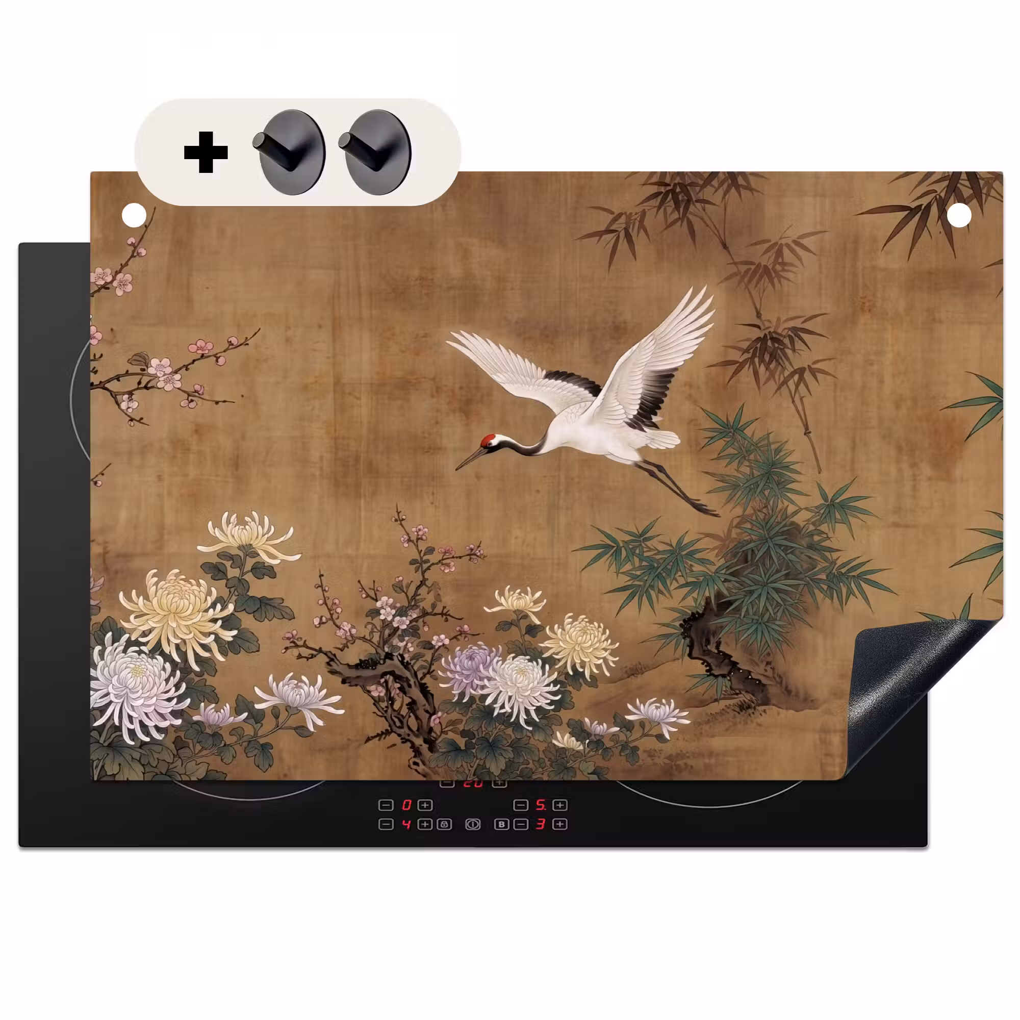 2-in-1 Herdabdeckplatte & Spritzschutz - Orientalisch - Elegant - Farbenfroh