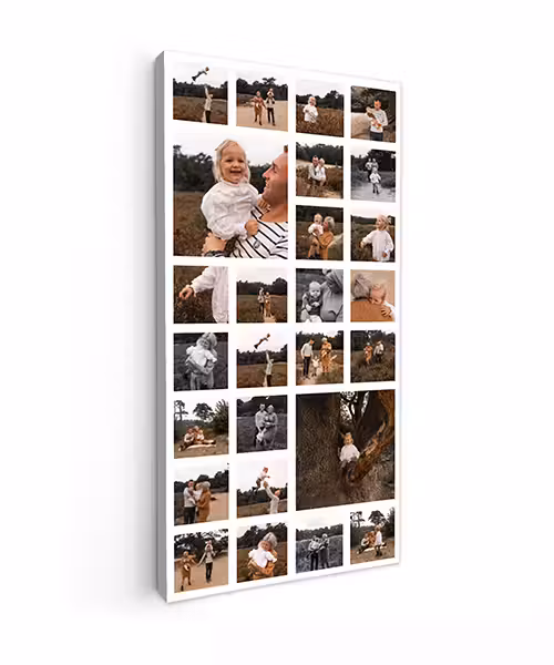 Leinwandcollage – 26 Fotos – Hochformat