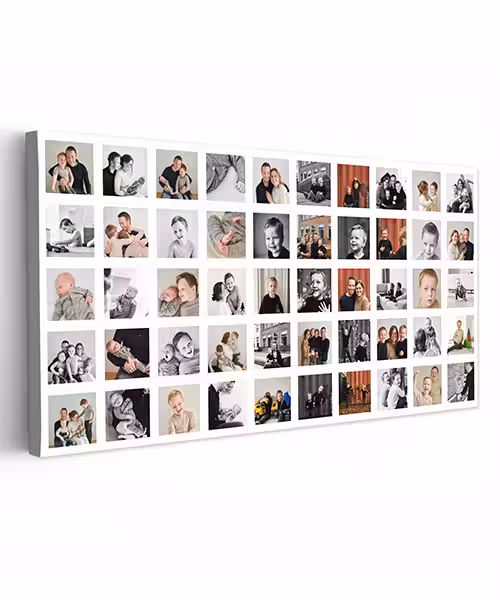 Leinwandcollage – 50 Fotos – Querformat