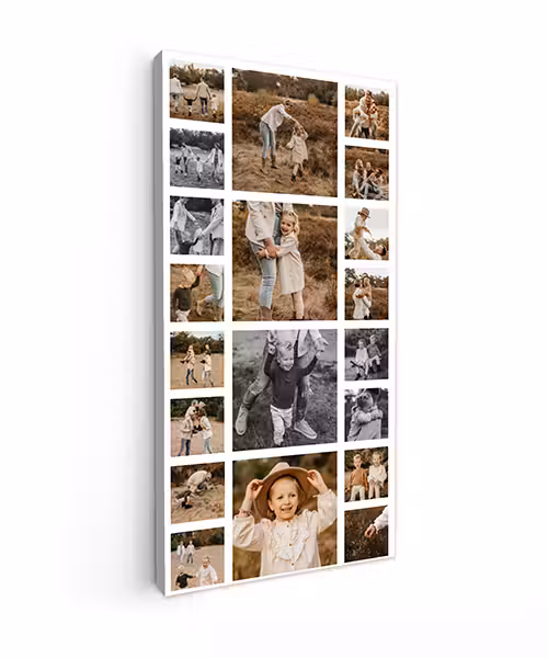 Leinwandcollage – 20 Fotos – Hochformat