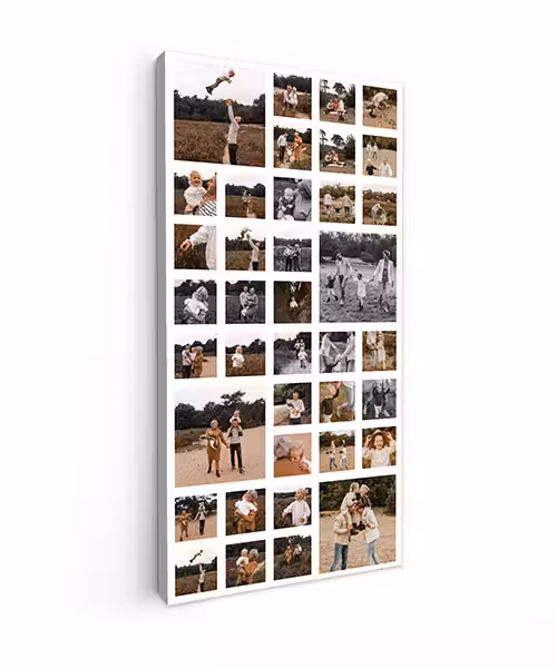 Leinwandcollage – 38 Fotos – Hochformat