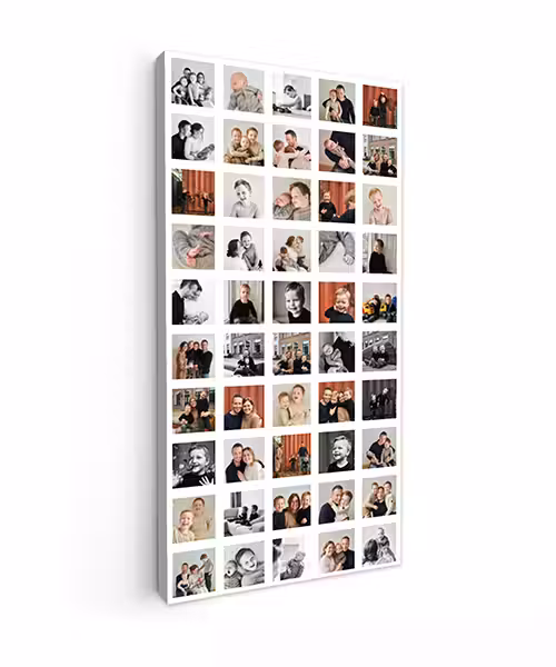 Leinwandcollage – 50 Fotos – Hochformat