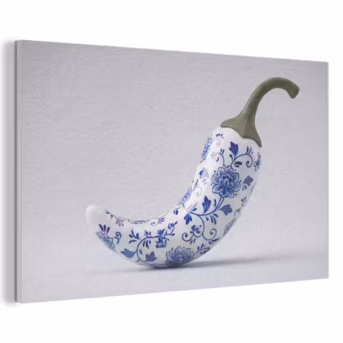 Akustikbild - Chilischote - Keramik - Blau