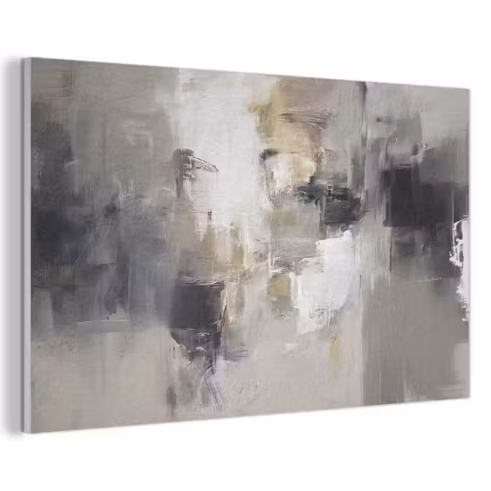 Akustikbild - Farbpalette - Pinselstriche - Beige - Neblig
