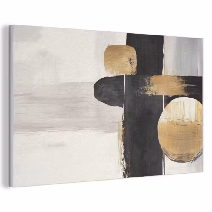 Akustikbild - Formen - Pinselstriche - Abstrakt - Gold