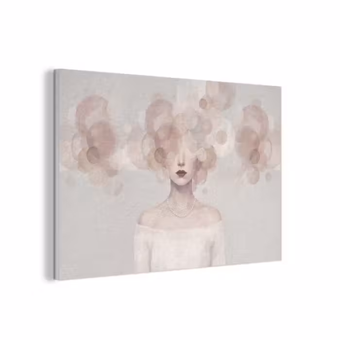 Akustikbild - Frau - Kreise - Beige