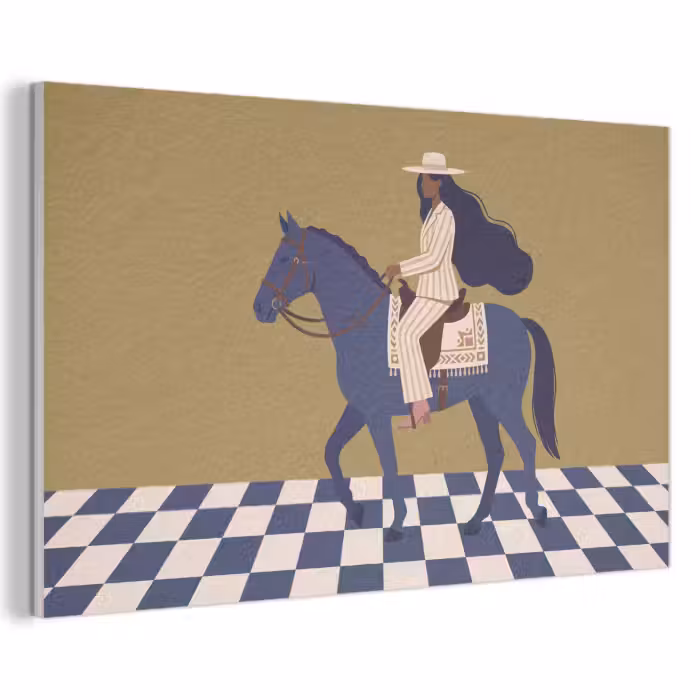 Akustikbild - Frau – Pferd – Reiten – Modern – Abstrakt