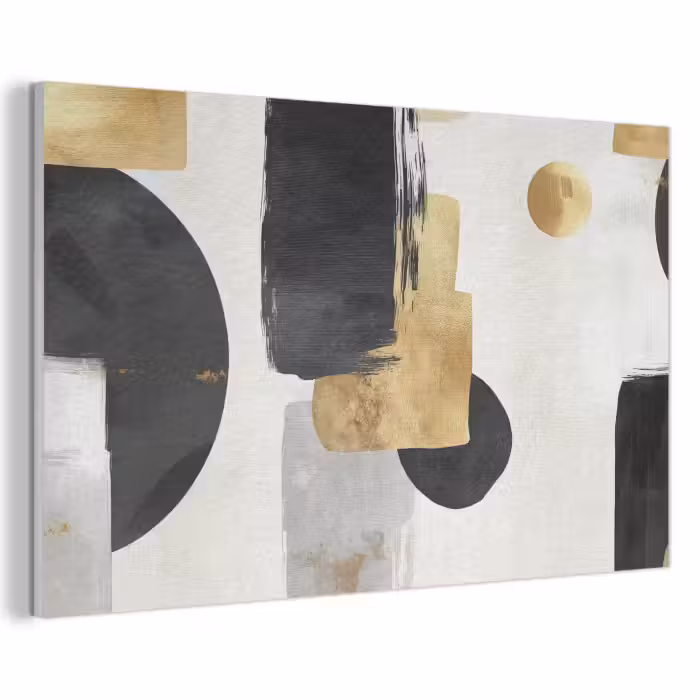 Akustikbild - Gold - Rechtecke - Kreise - Abstrakt