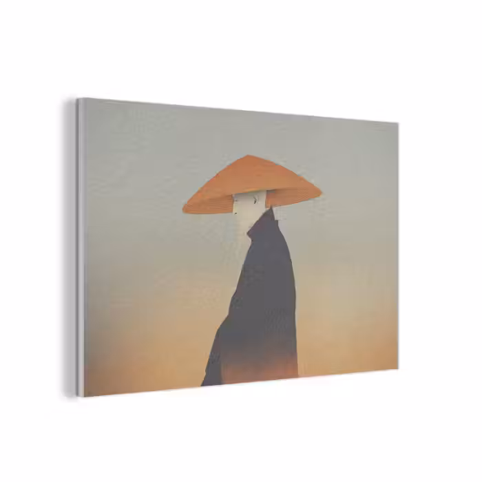 Akustikbild - Minimalistisch - Scherenschnitt - Orange