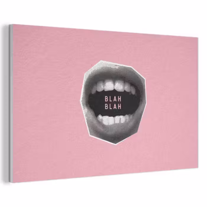 Akustikbild - Mund - BLAH BLAH - Rosa