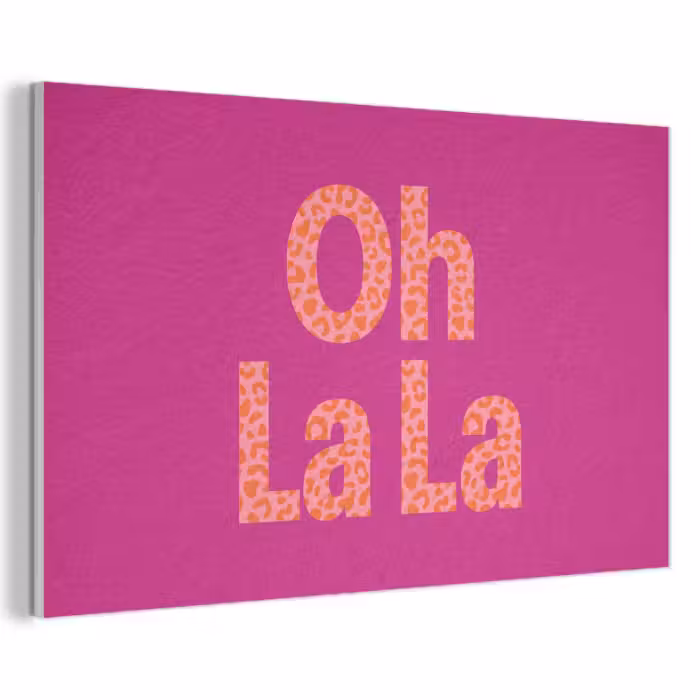 Akustikbild - Oh la la - Leopardenmuster - Rosa