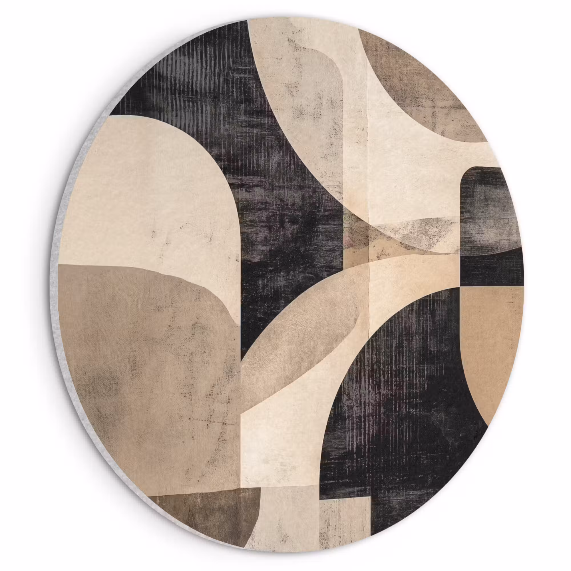 Akustikbild - Rund - Abstrakt - Formen - Modern - Beige