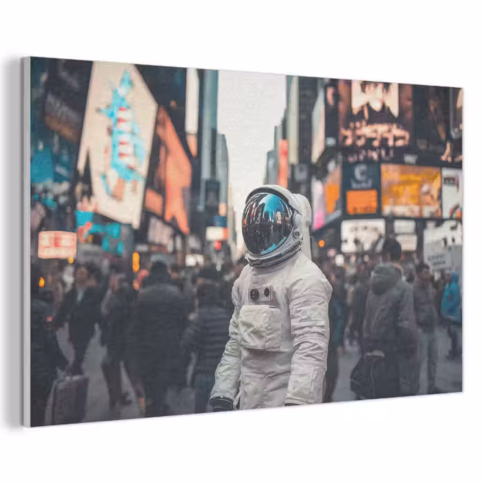 Akustikbild - Stadt - Menschen - Astronaut - Weiß