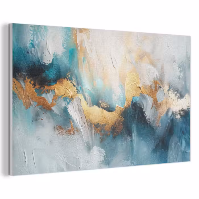 Akustikbild - Abstrakt - Kunst - Gold - Blau