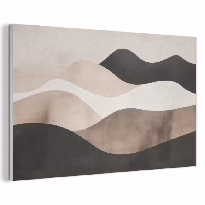 Akustikbild - Abstrakt - Landschaft - Wellen - Cremefarben