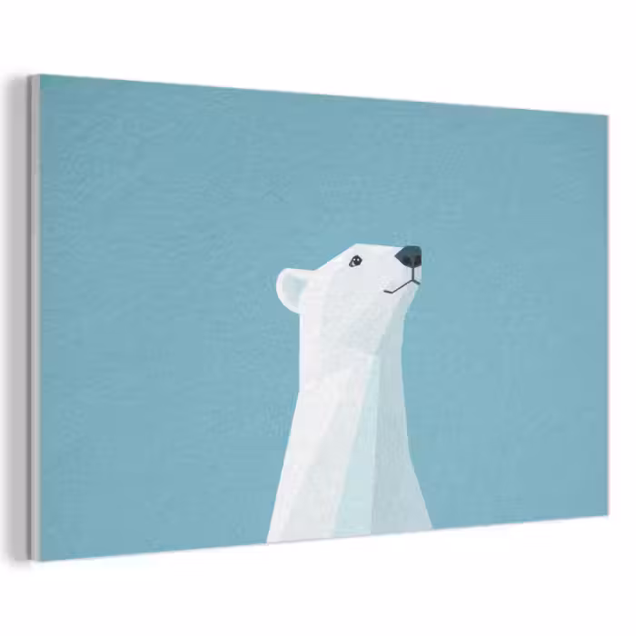 Akustikbild - Eisbär - Hellblau - Minimalistisch