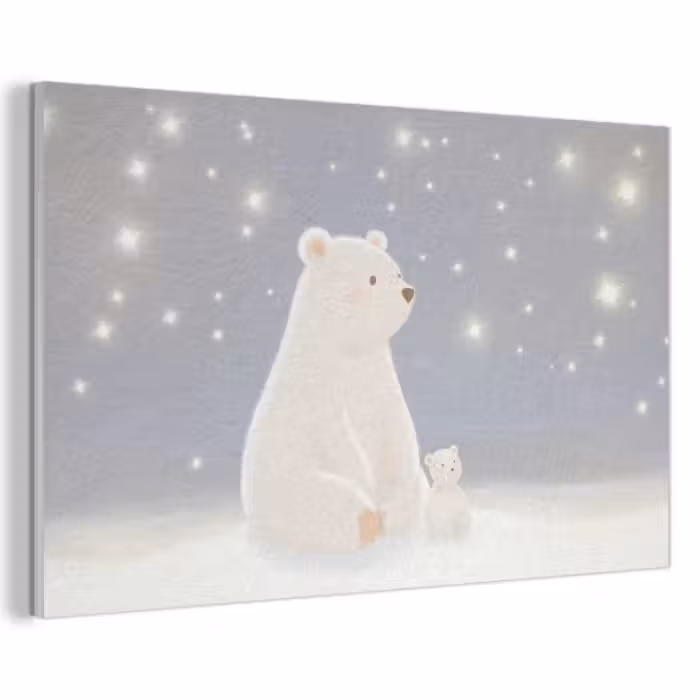 Akustikbild - Eisbär - Schnee - Sterne - Blau