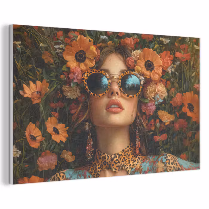 Akustikbild - Frauen - Blumen - Modern - Brille - Abstrakt