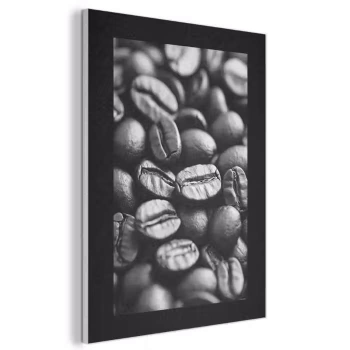 Akustikbild - Kaffeebohnen - Schwarz - Vintage