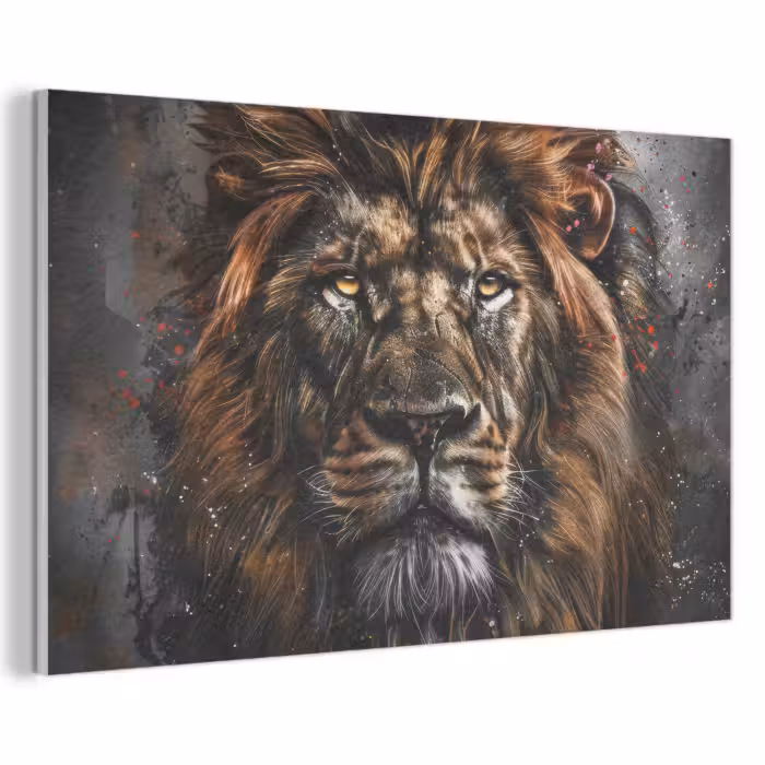 Akustikbild - Löwe - Tiere - Porträt - Schwarz - Luxus
