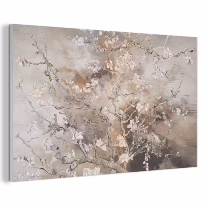 Akustikbild - Mandelblüte - Kunst - Van Gogh - Beige - Abstrakt