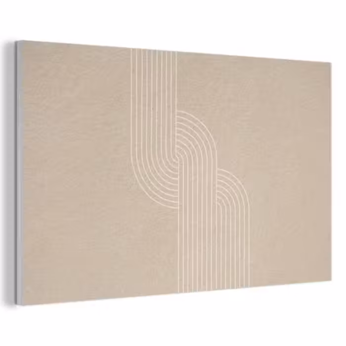 Akustikbild - Parallele Linien - Leichte Textur - Beige