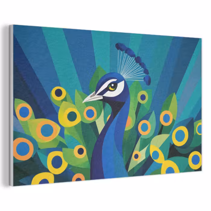 Akustikbild - Pfau - Kreise - Blau