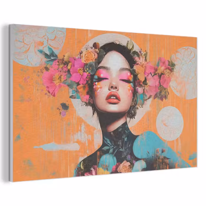 Akustikbild - Porträt - Frau - Abstrakt - Blumen