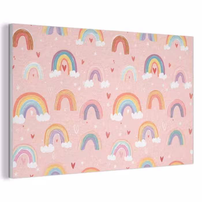 Akustikbild - Regenbogen - Muster - Pastell