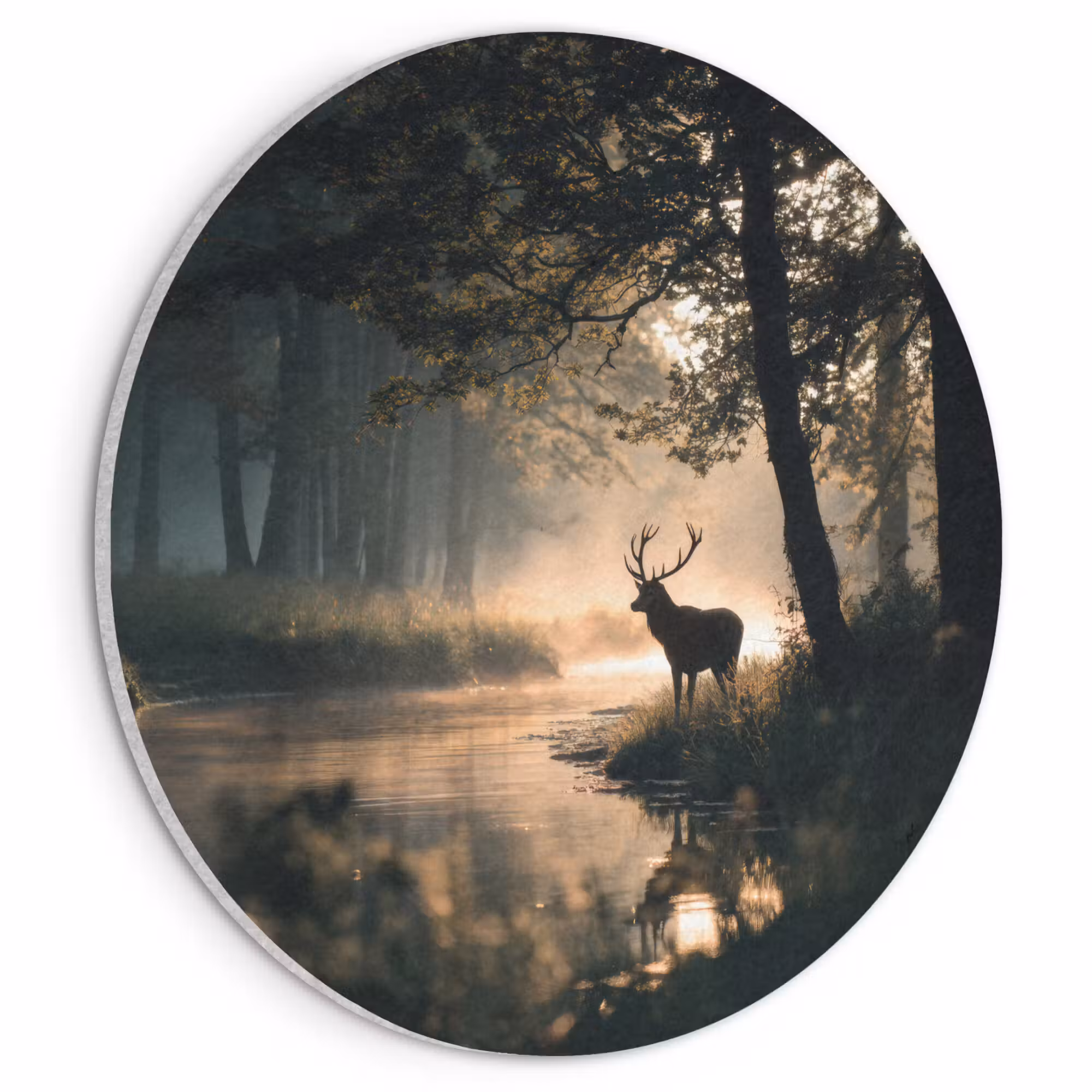 Akustikbild - Rund - Hirsche - Waldbach - Mystisch
