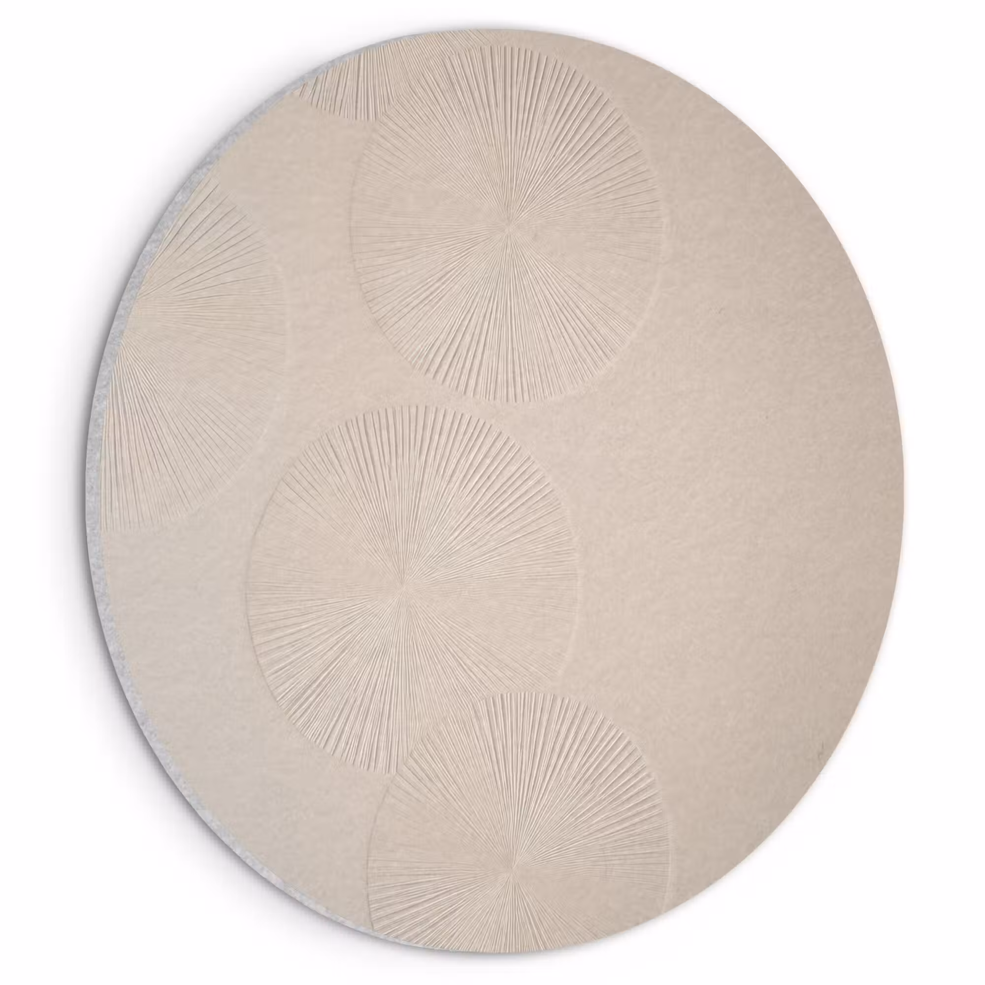 Akustikbild - Rund - Japandi - Beige - Modern