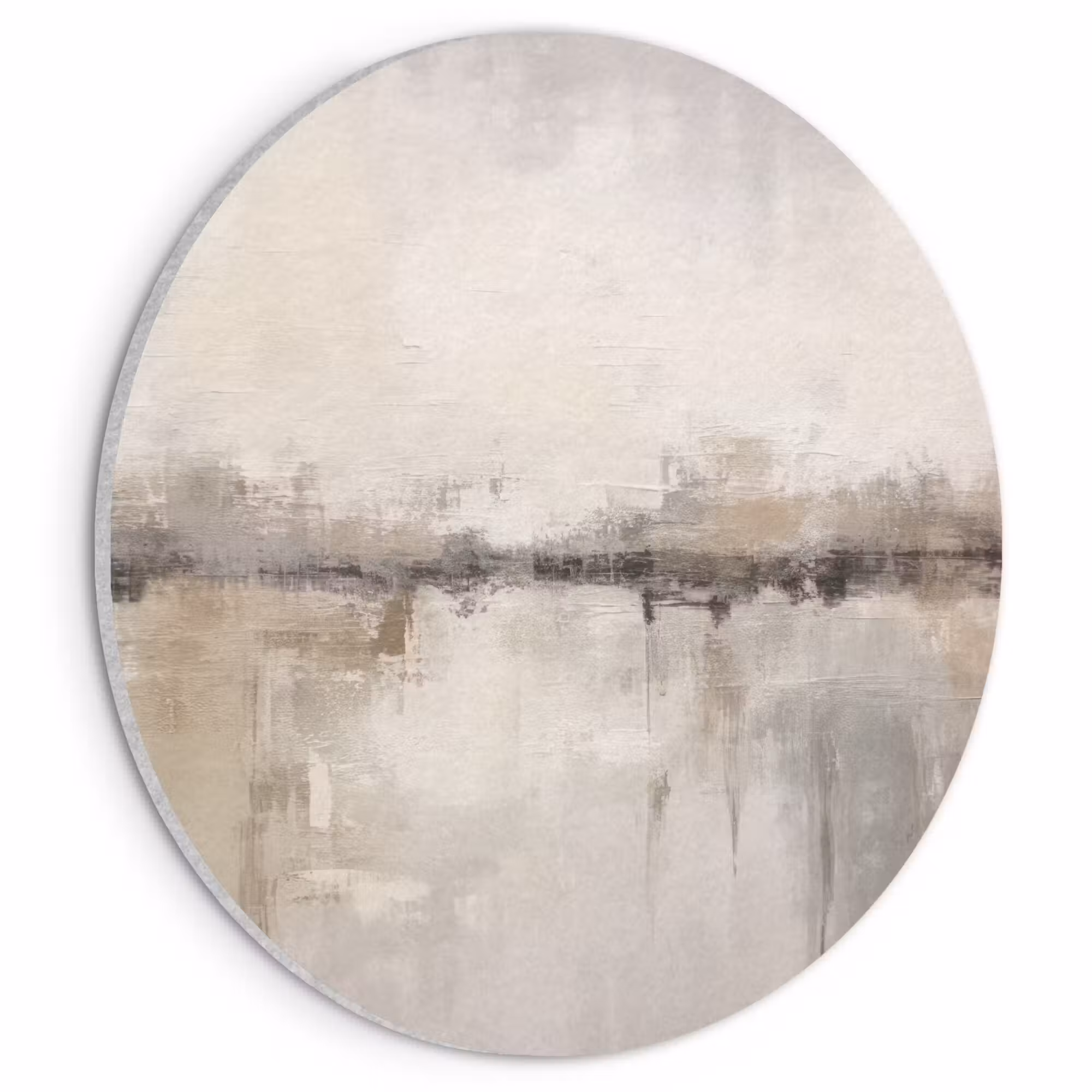 Akustikbild - Rund - Moderne Kunst - Abstrakt - Beige