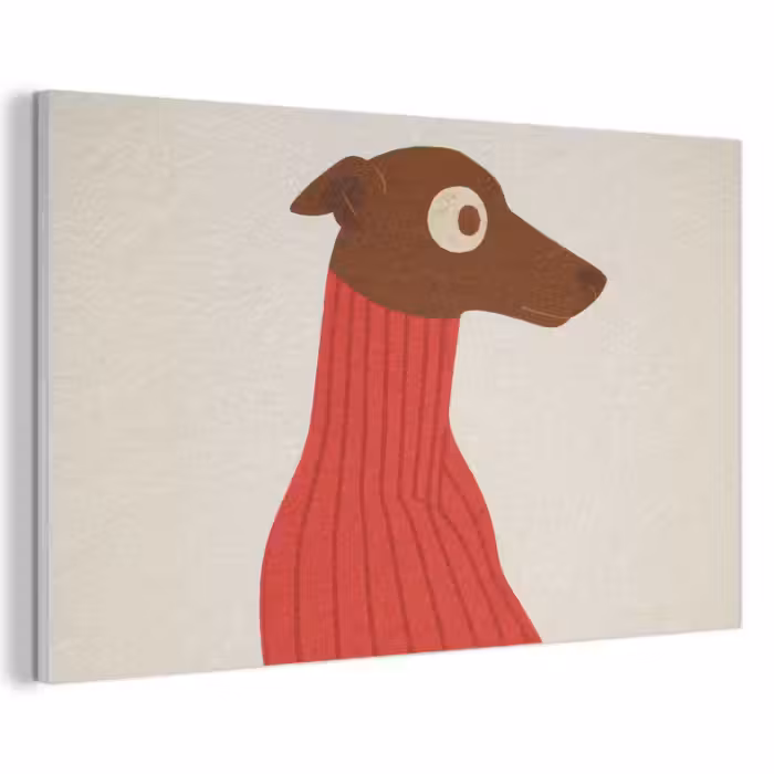 Akustikbild - Silhouette - Hund - Pullover - Rot