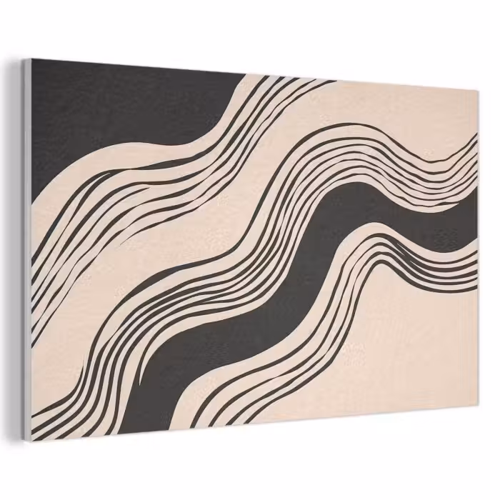 Akustikbild - Waves - Schwarz - Sand