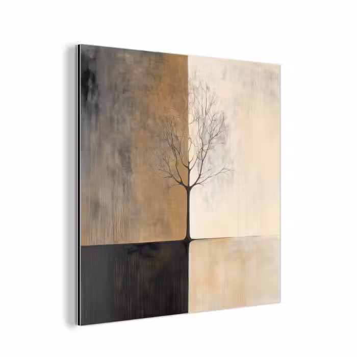 Alu-Dibond-Bild - Baum - Ebenen - Äste - Farbverlauf