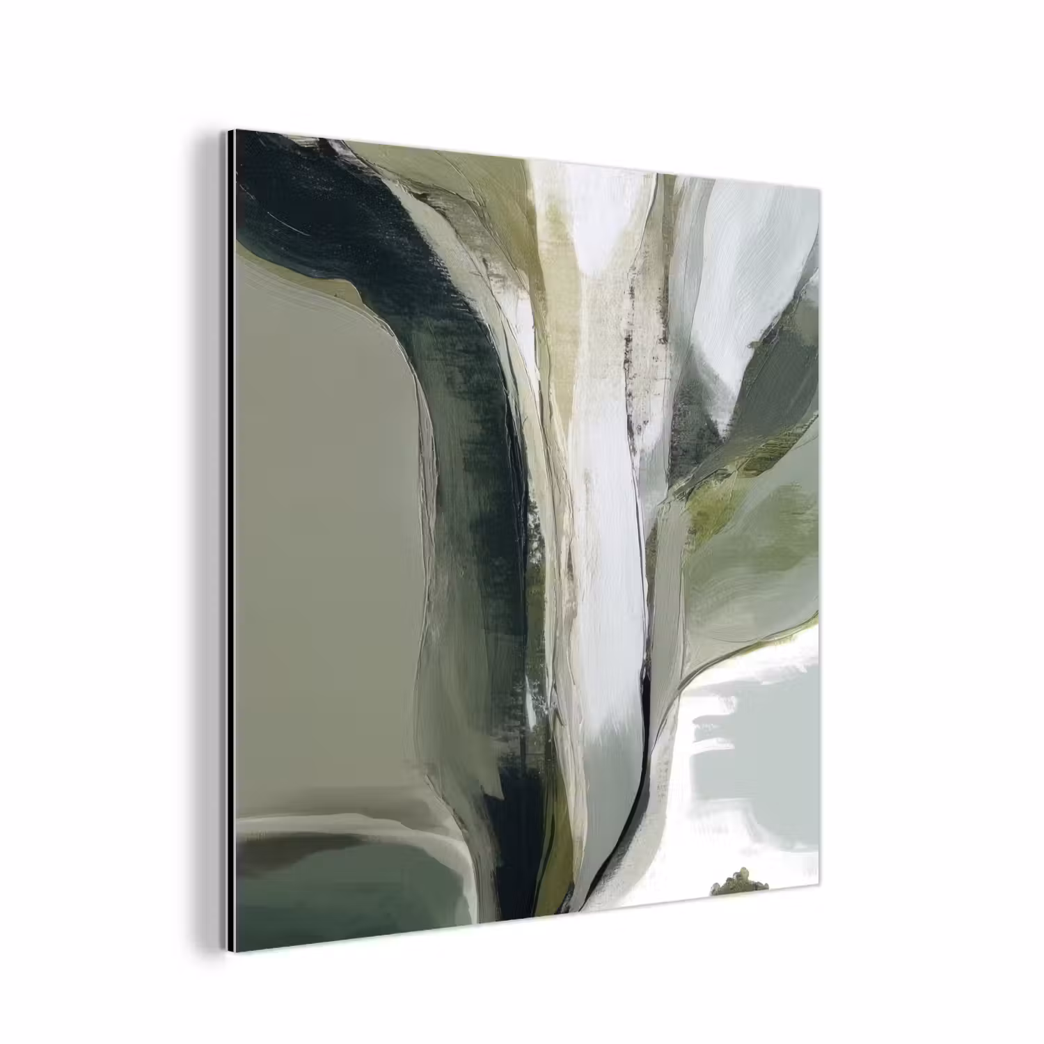 Alu-Dibond-Bild - Natur - Abstrakt - Grün - Pinselstriche