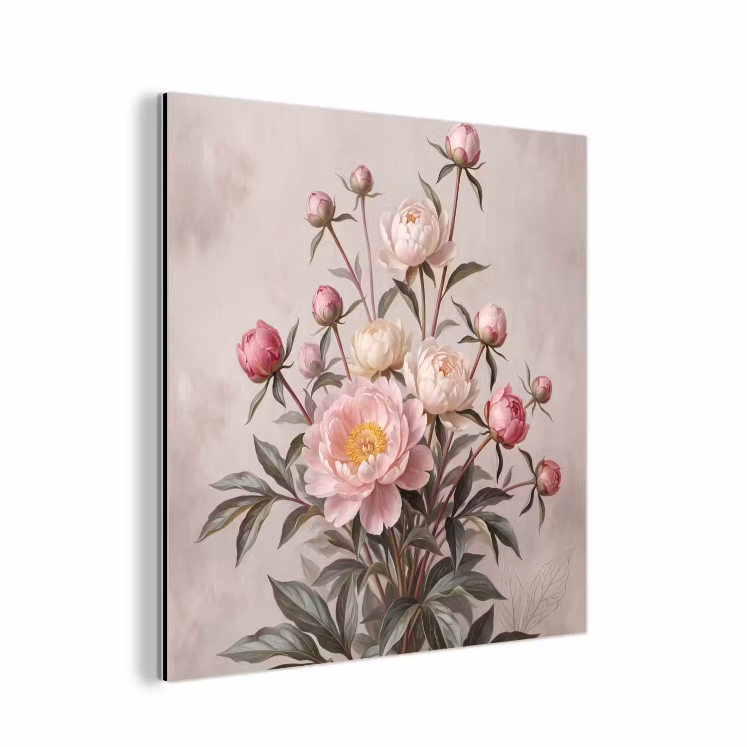 Alu-Dibond-Bild - Pfingstrosen - Strauß - Rosa