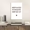 Adem kusjes in en blaas hartjes uit - Spreuken - Quotes aluminium wit klein -sfeer1