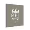 Geluk zit in 't zonnetje - Tekst - Geluk - Quotes - Zon aluminium wit klein -3d