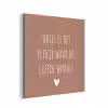 Thuis is het plekje waar de liefde woont - Quotes - Spreuken aluminium wit klein -3d