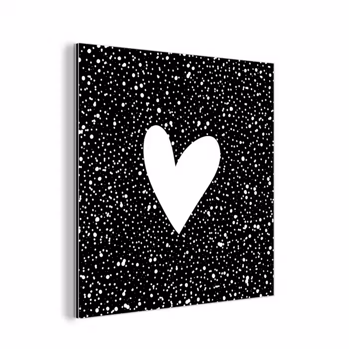Design - Liefde - Hartje aluminium wit klein -3d
