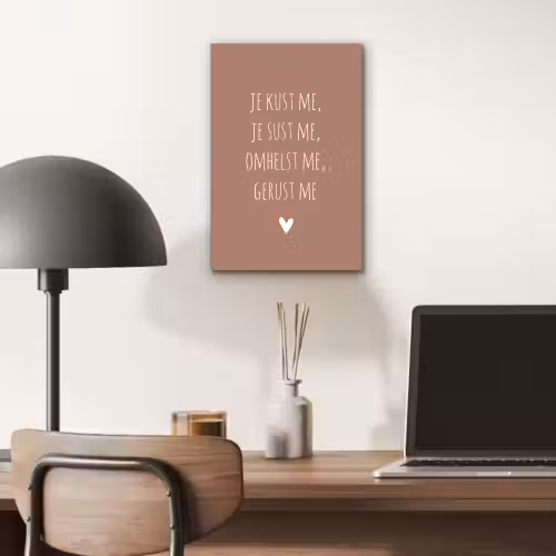 Je kust me je sust me - Maaike Ouboter - Quotes - Spreuken aluminium wit klein -sfeer5