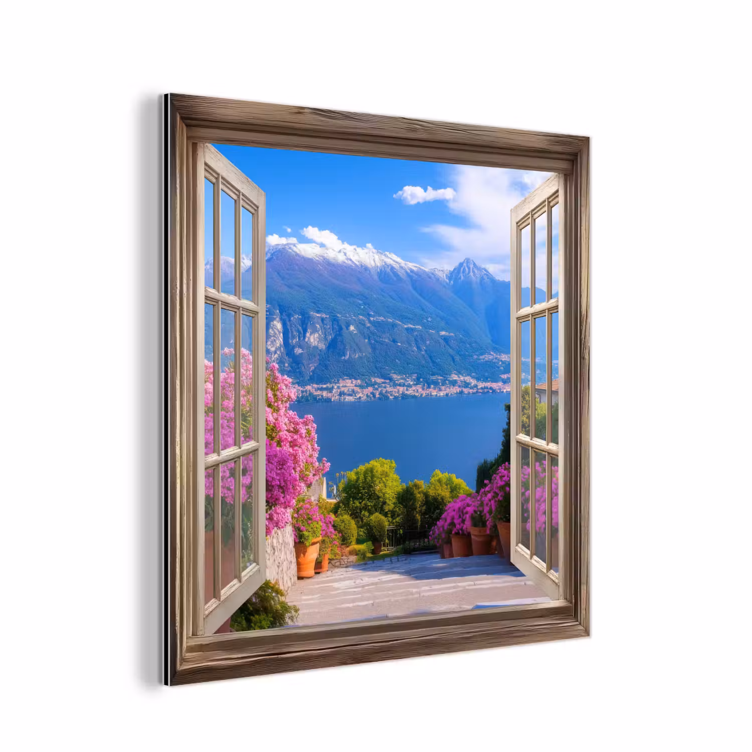Alu-Dibond-Bild - Durchblick - Berg - Landschaft - Ausblicke - See