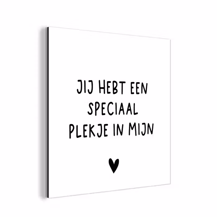 Een speciaal plekje in mijn hart - Spreuken - Quotes aluminium wit klein -3d