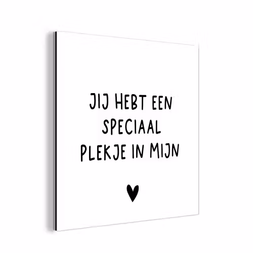 Een speciaal plekje in mijn hart - Spreuken - Quotes aluminium wit klein -3d