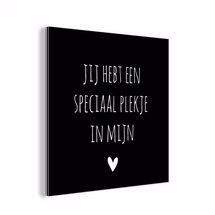 Een speciaal plekje in mijn hart - Quotes - Spreuken aluminium wit klein -3d