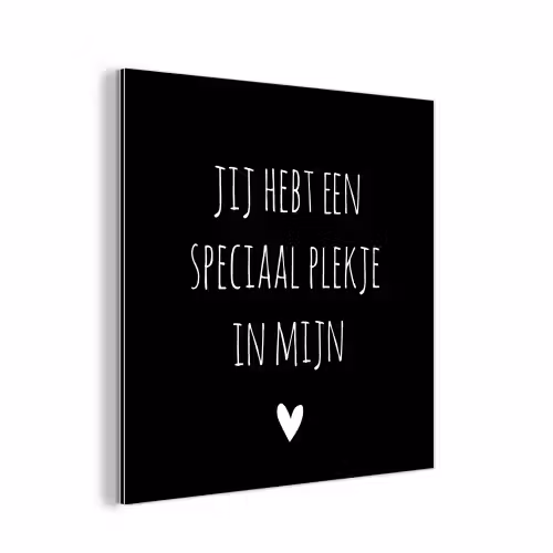 Een speciaal plekje in mijn hart - Quotes - Spreuken aluminium wit klein -3d