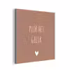 Pluk het geluk - Spreuken - Quotes aluminium wit klein -3d