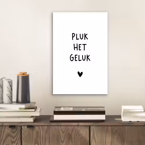Pluk het geluk - Quotes - Spreuken aluminium wit klein -sfeer1
