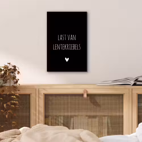 Last van lentekriebels - Quotes - Spreuken aluminium wit klein -sfeer3